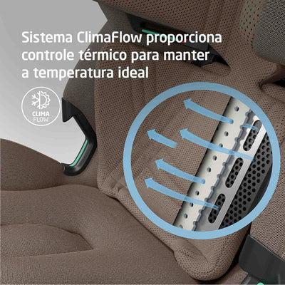 Cadeirinha De Bebê Para Carro Maxi-Cosi Emerald 360 Pro Authentic Truffle - Conforto térmico garantido com ClimaFlow